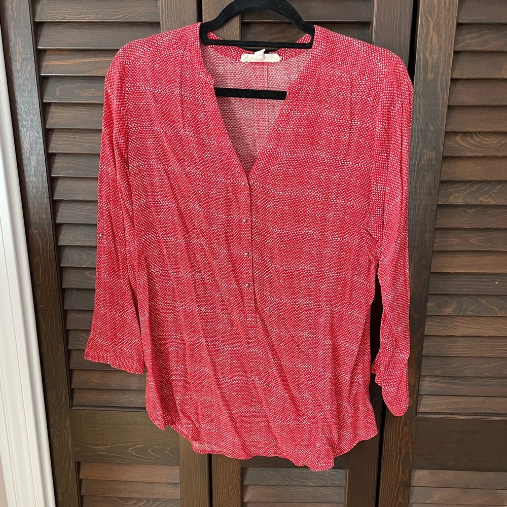 Grand & Green Dot Blouse Size Small